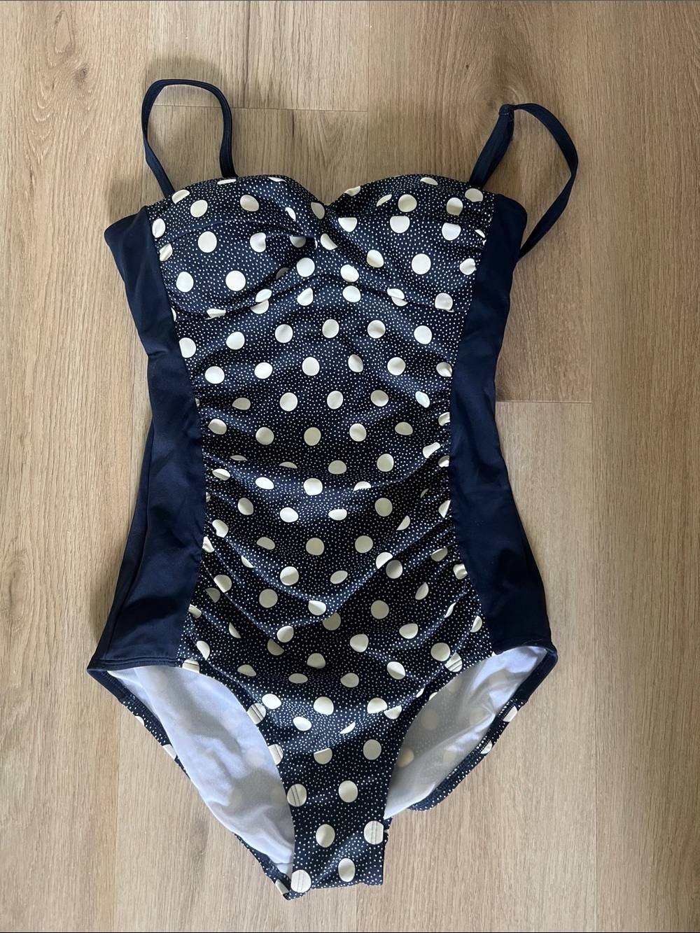 Boden Navy Blue Polka Dot Swimsuit